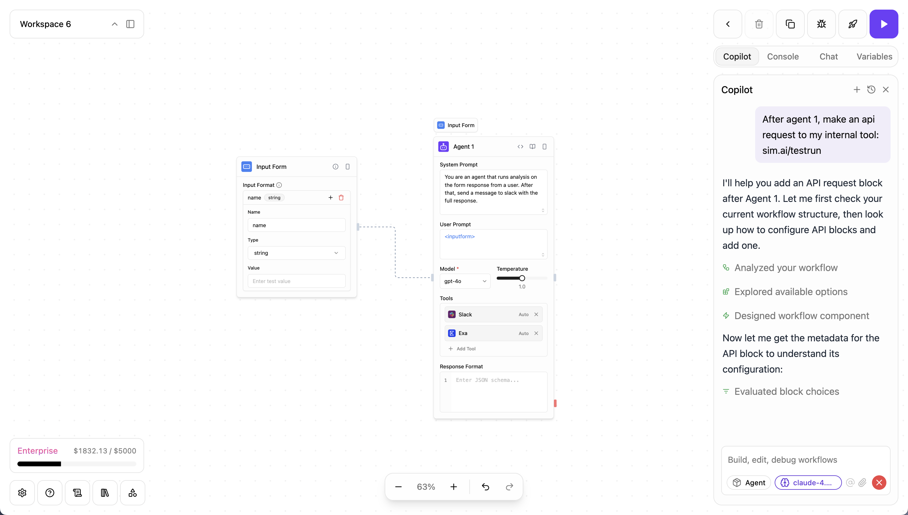 HiveCommand AI Copilot assisting with workflow development