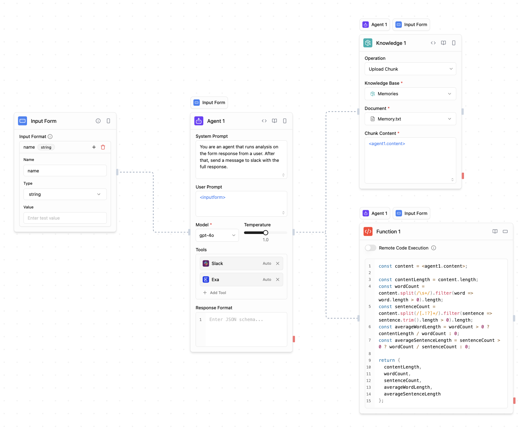 HiveCommand visual workflow builder with AI agent blocks